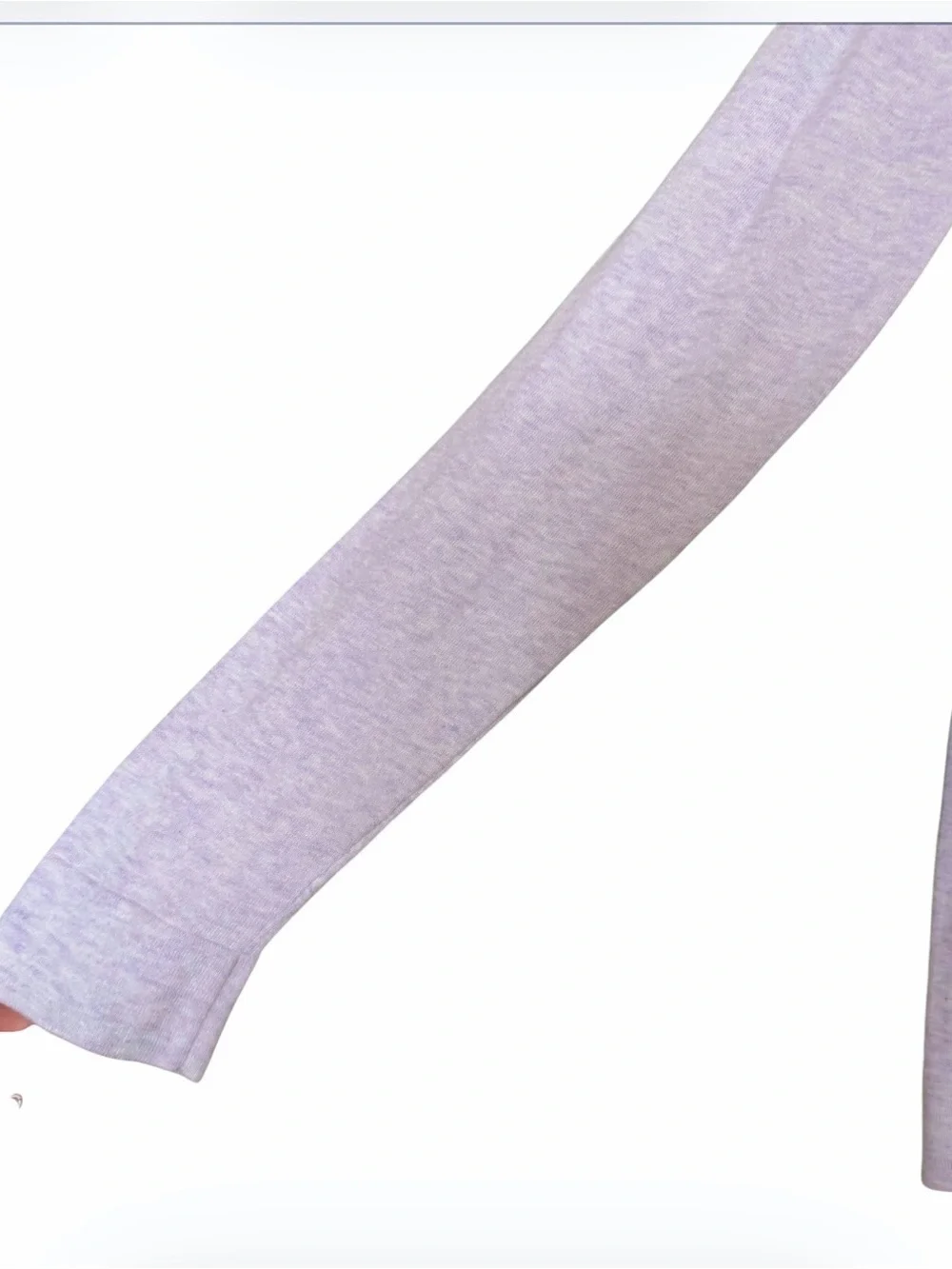 J.Crew Women's Light Heathered Lavender Cotton Teddie Crewneck Sweater